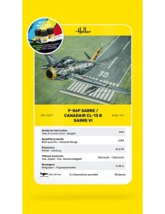 STARTER KIT F-86F Sabre / Canadair CL-13 B Sabre VI, 1/72 - Heller ...