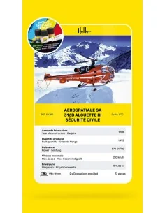 STARTER KIT Alouette III Sécurité Civile, 1/72 - Heller 56289