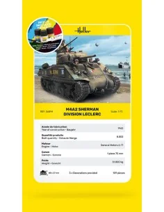 STARTER KIT M4A2 Sherman "Division Leclerc", 1/72 - Heller 56894 2