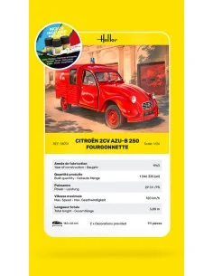 STARTER KIT Citroen 2CV AZU-B 250 Fourgonnette, 1/24 - Heller 58701 2