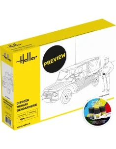 STARTER KIT Citroen Mehari Gendarmerie, 1/24 - Heller 58702