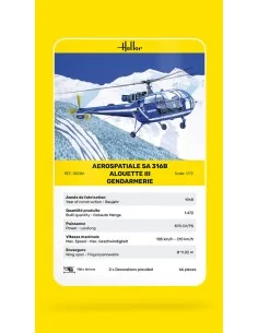 SA 316 Alouette III Gendarmerie, 1/72 - Heller 80286