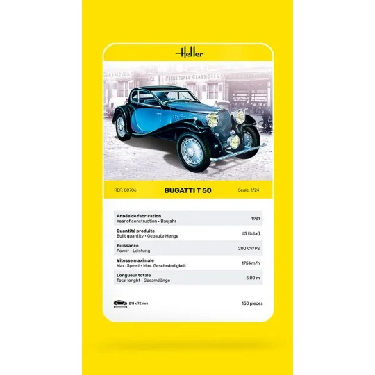 Bugatti T 50, 1/24 - Heller 80706