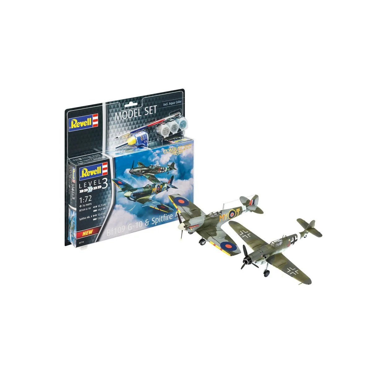 Model Set Combat Set Bf109G-10 &, 1/72 - Revell 63710