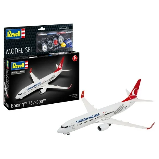 Model Set Boeing 737-800 Turkish Airlines, 1/144 - Revell 63772