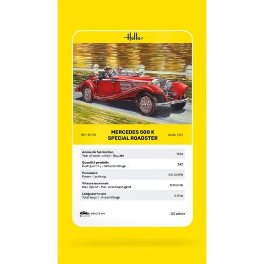 500 K Special Roadster, 1/24 - Heller 80710 500 K Special Roadster, 1/24 - Heller 80710