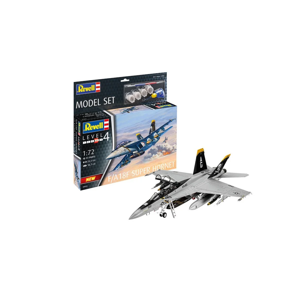 Model Set F/A-18F Super Hornet, 1/72 - Revell 63834 Model Set F/A-18F Super Hornet, 1/72 - Revell 63834