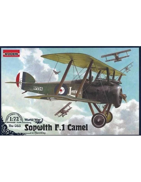 Sopwith F.1 Camel w/Bentley, 1/72 - Roden 053