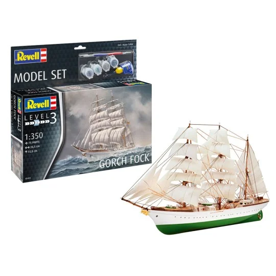 Model Set Gorch Fock, 1/350 - Revell 65432 Model Set Gorch Fock, 1/350 - Revell 65432