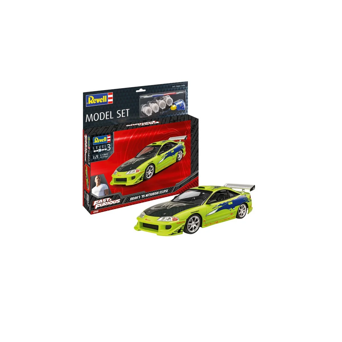 Model Set F&F Brian's 1995 Mitsubishi Eclipse, 1/25 - Revell 67691 Model Set F&F Brian's 1995 Mitsubishi Eclipse, 1/25 - Revell 67691