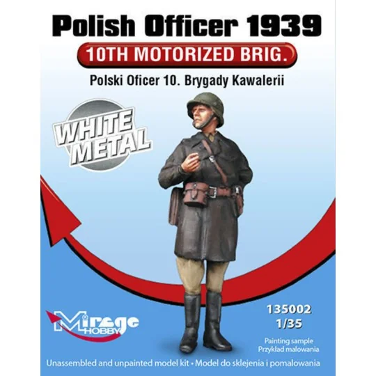 Polish Officer 1939'10th Motorised Brig. White Metal - Mirage Hobby...