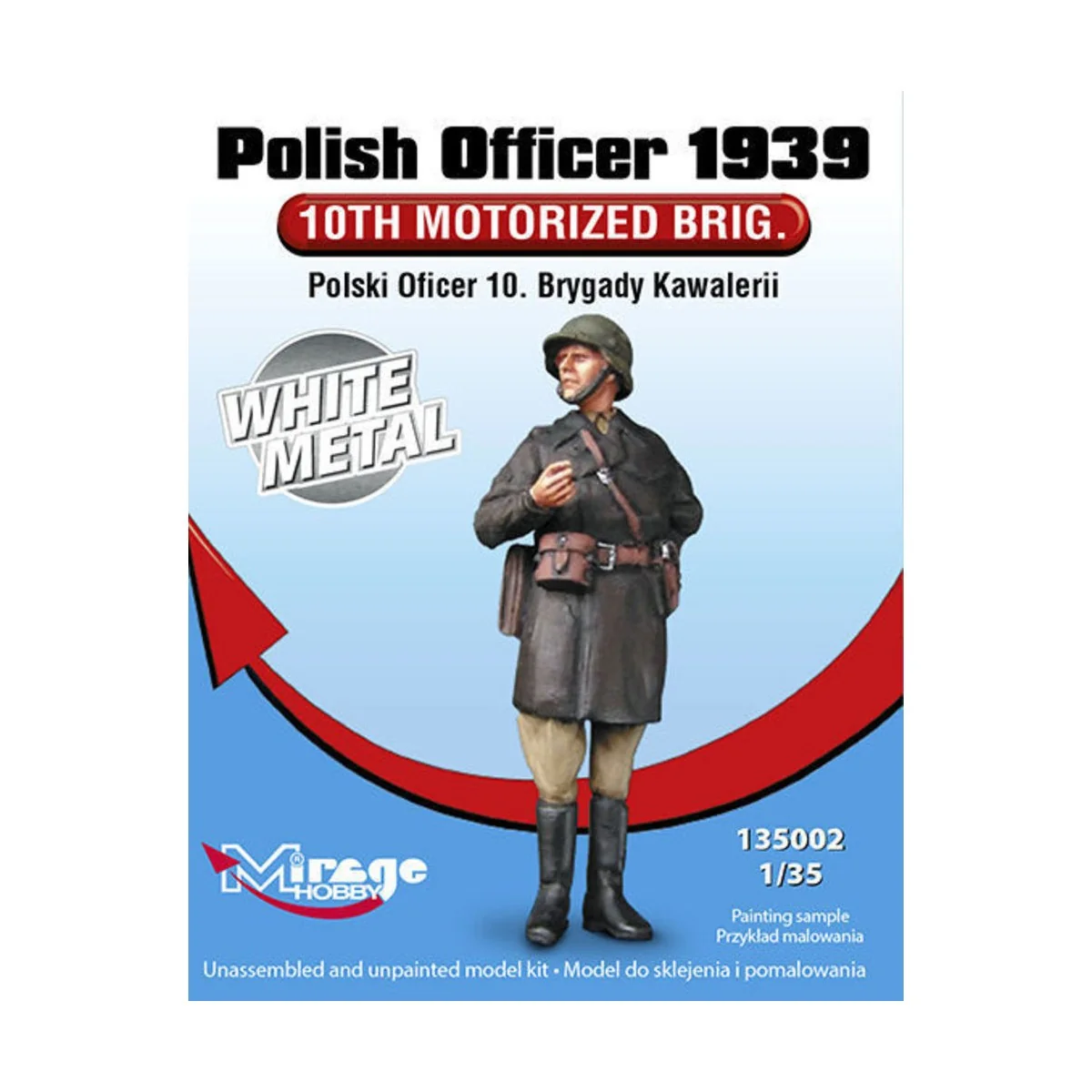 Polish Officer 1939'10th Motorised Brig. White Metal - Mirage Hobby...