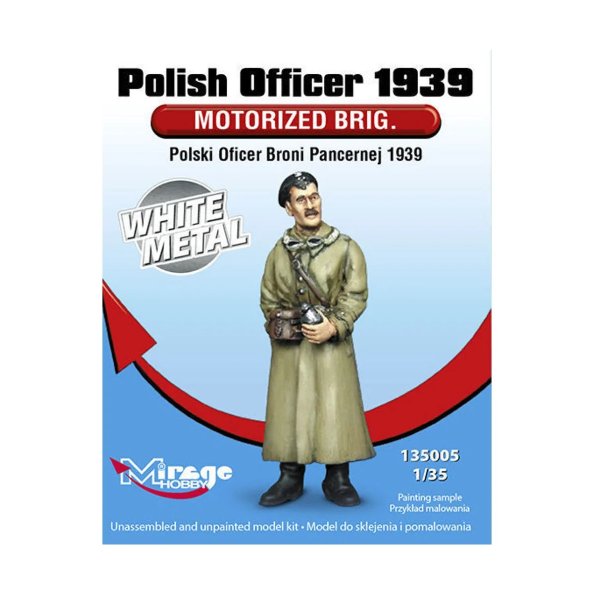 Polish Officer1939 Motorised Brig.WhiteM White Metal - Mirage Hobby...