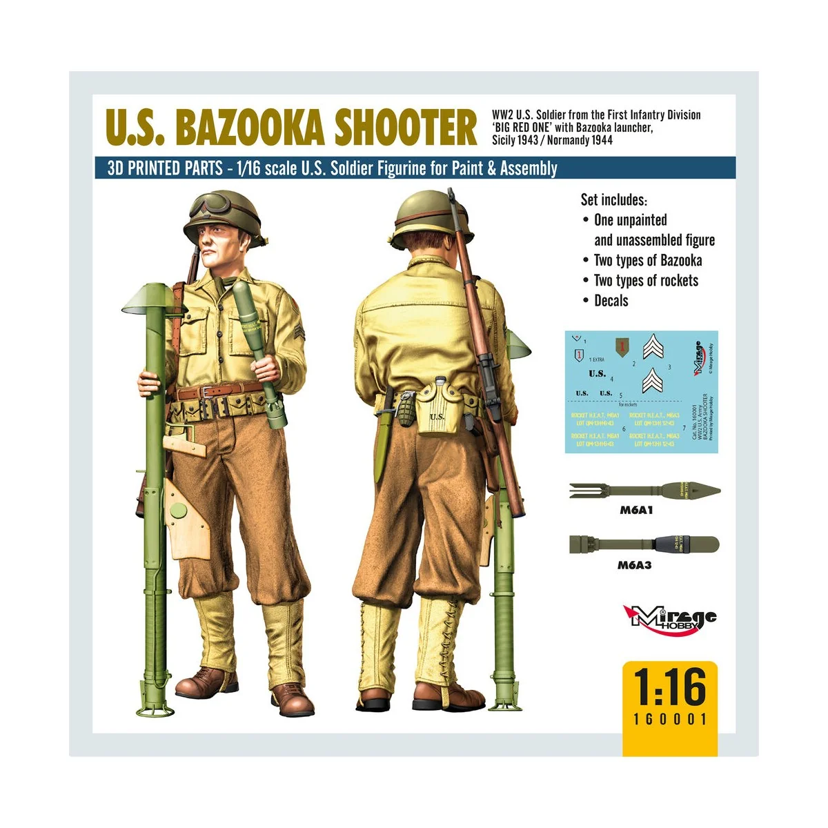 U.S. BAZOOKA SHOOTER, 1/16 - Mirage Hobby 160001 U.S. BAZOOKA SHOOTER, 1/16 - Mirage Hobby 160001