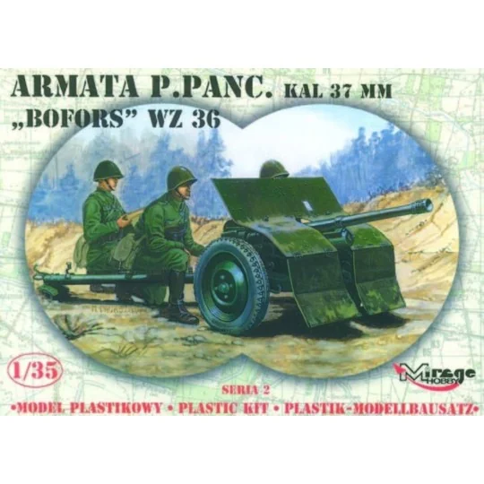 37 mm BOFORS Panzerabwehrkanone, 1/35 - Mirage Hobby 35212