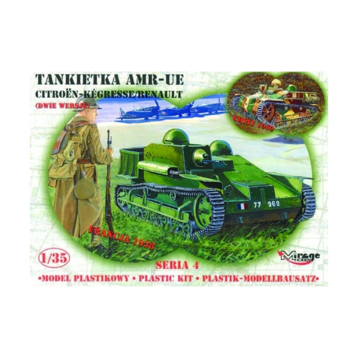 Französische Tankette AMR UE, 1/35 - Mirage Hobby 35306 Französische Tankette AMR UE, 1/35 - Mirage Hobby 35306