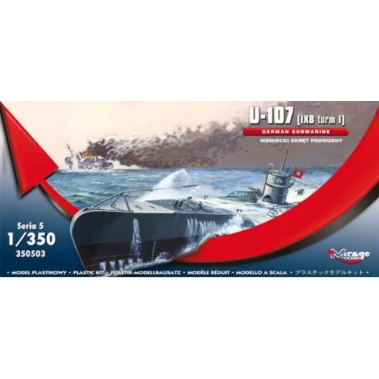 U-107 (IXB turm I) GERMAN SUBMARINE - Mirage Hobby 350503
