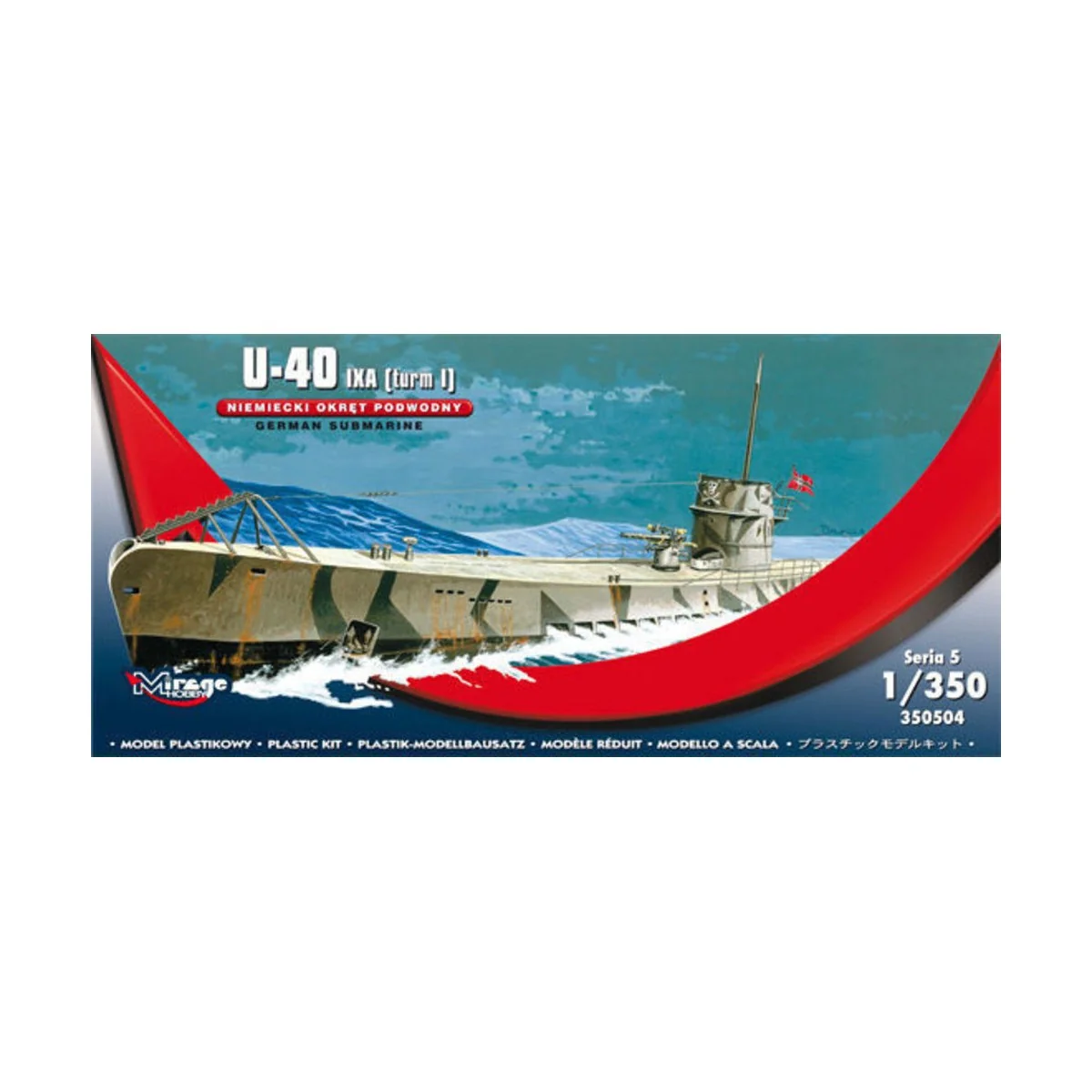 U-40 IXA (Turm i) German Submarine - Mirage Hobby 350504