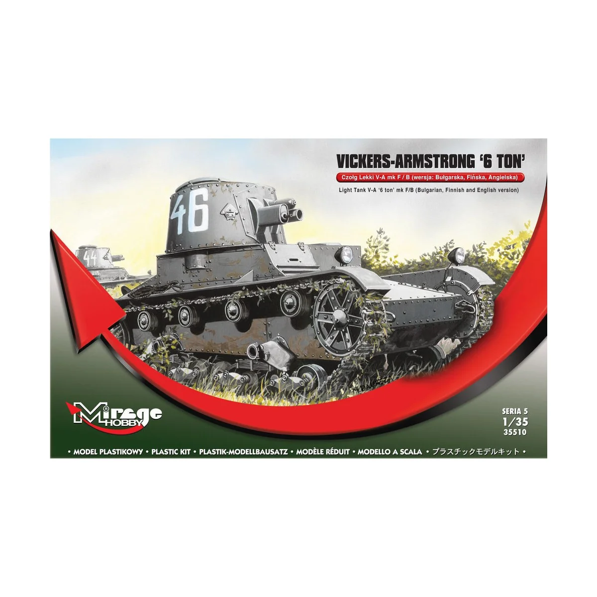 Vickers Armstrong 6ton mk F/B Light tank - Mirage Hobby 355010