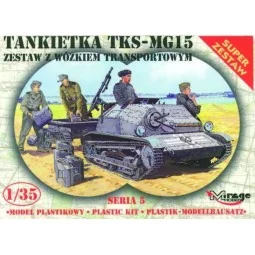Tankette TKS/MG 15 mit Universal Transportanhänger, 1/35 - Mirage H...