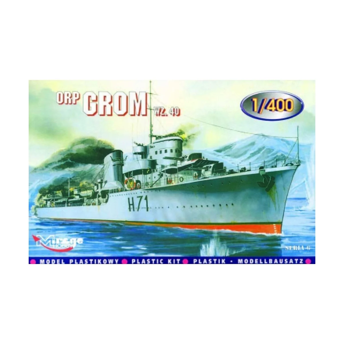 Zerstörer ORP Grom 1940, 1/400 - Mirage Hobby 40014