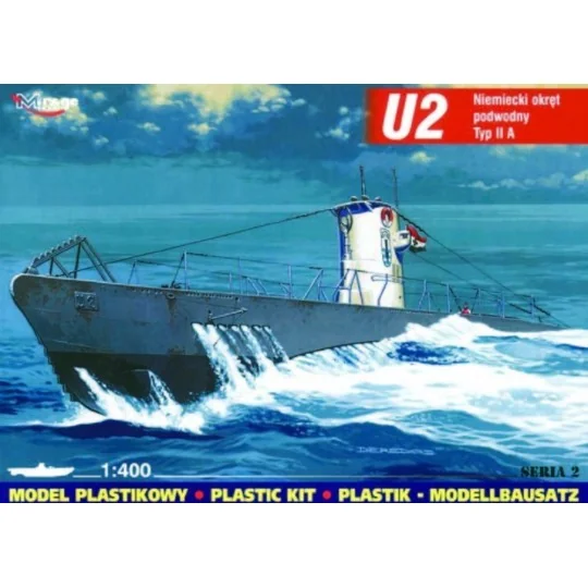 Deutsches U-Boot U 2 Typ IIA, 1/400 - Mirage Hobby 40023
