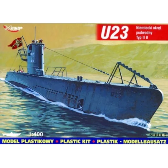 Deutsches U-Boot U 23 Typ IIB, 1/400 - Mirage Hobby 400204