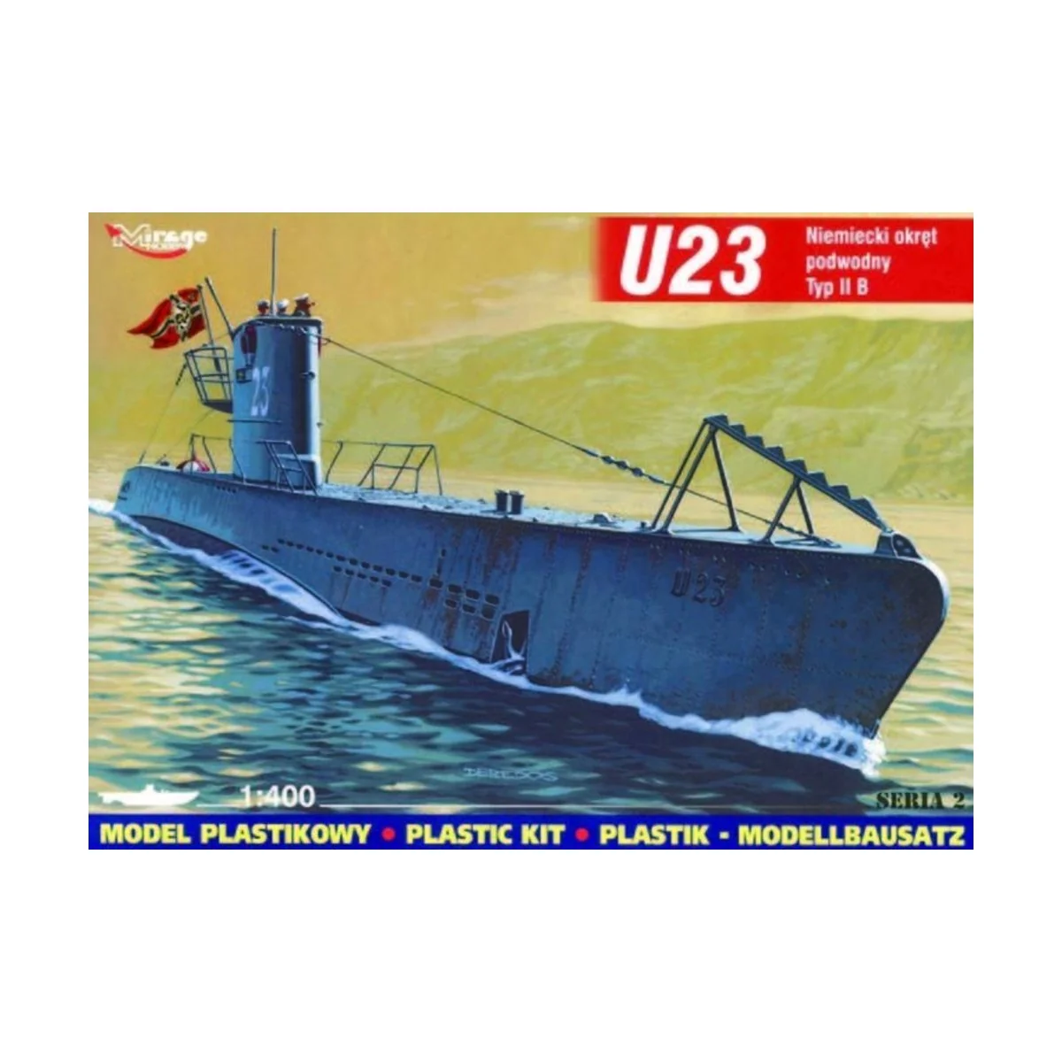 Deutsches U-Boot U 23 Typ IIB - Mirage Hobby 400204