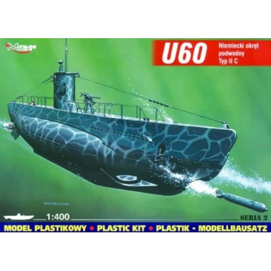 Deutsches U-Boot U 60 Typ II C, 1/400 - Mirage Hobby 40025