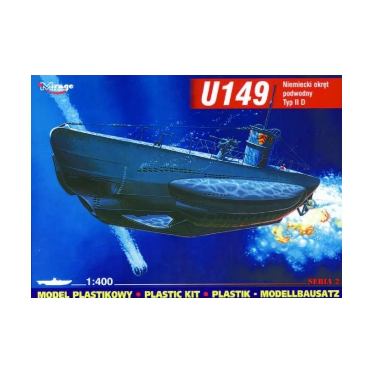 Deutsches U-Boot U 149 Typ IID - Mirage Hobby 40026