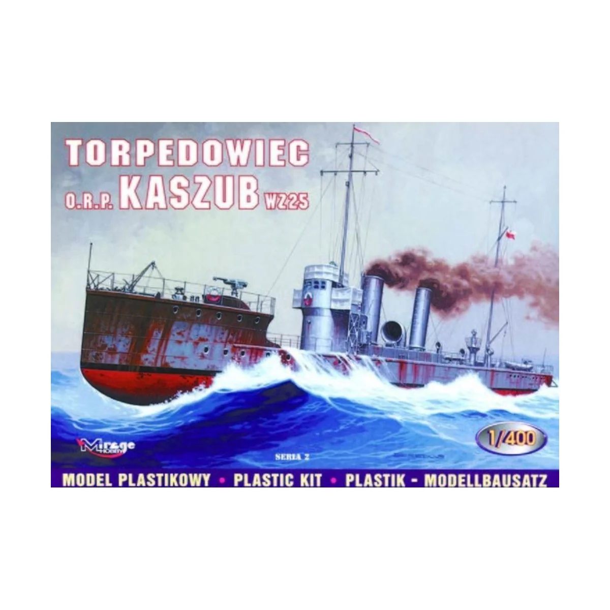 Torpedoboot ORP Kaszub, 1/400 - Mirage Hobby 40027