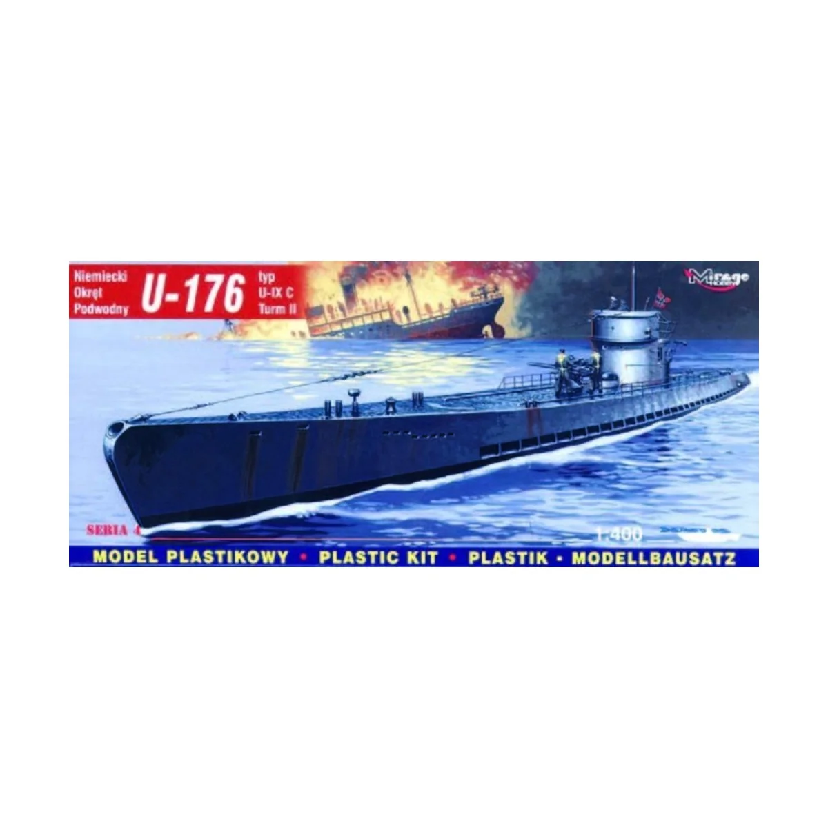 Deutsches U-Boot U 176 Typ IX C - Mirage Hobby 40041