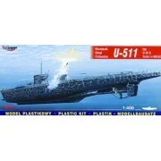 Deutsches U-Boot U 511 Typ IX B Turm I und WG42 - Mirage Hobby 40042