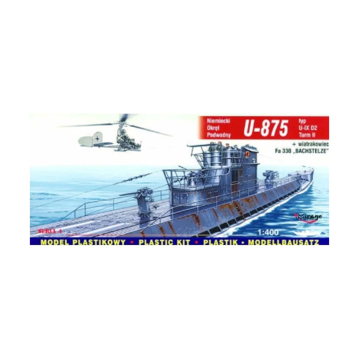 Deutsches U-Boot U 875 Typ IX D2 Turm II und FA 330 Bachstelze - Mi...
