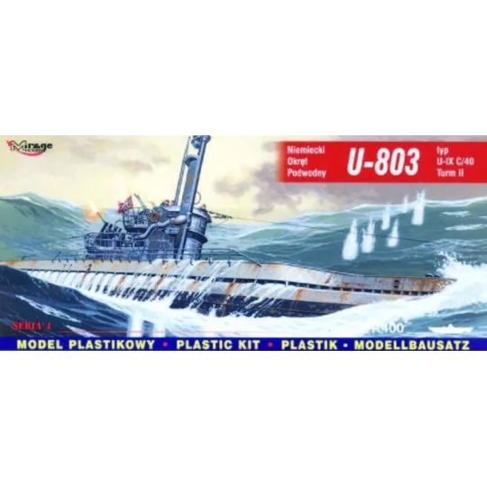 Deutsches U-Boot U 803 Typ IX C/40 Turm II, 1/400 - Mirage Hobby 40044
