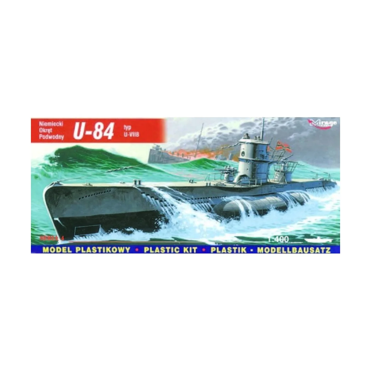 Deutsches U-Boot U 84 Typ VII B - Mirage Hobby 40410