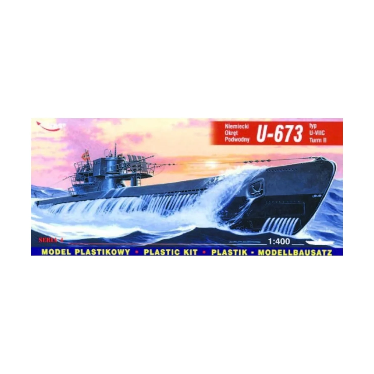 Deutsches U-Boot U 673 Typ VII C Turm II, 1/400 - Mirage Hobby 40412 Deutsches U-Boot U 673 Typ VII C Turm II, 1/400 - Mirage Hobby 40412