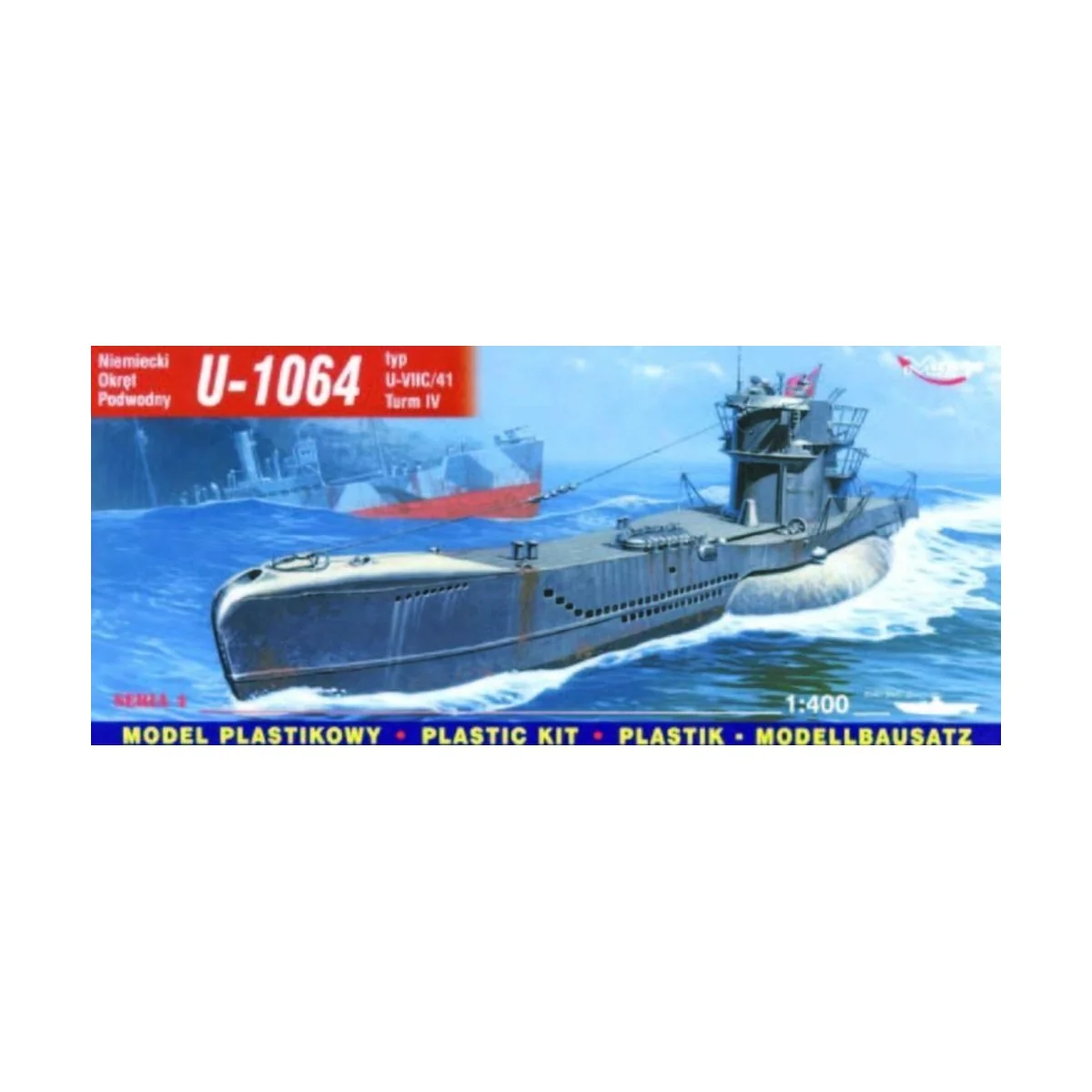 Deutsches U-Boot U 1064 Typ VII C/41 Turm 4 - Mirage Hobby 40415