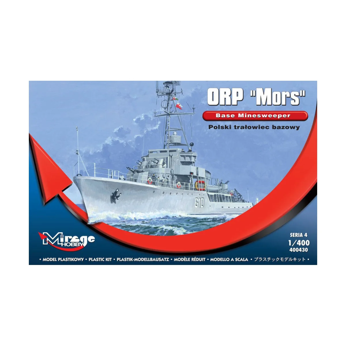 ORP "MORS" Base Minesweeper, 1/400 - Mirage Hobby 400430 ORP "MORS" Base Minesweeper, 1/400 - Mirage Hobby 400430