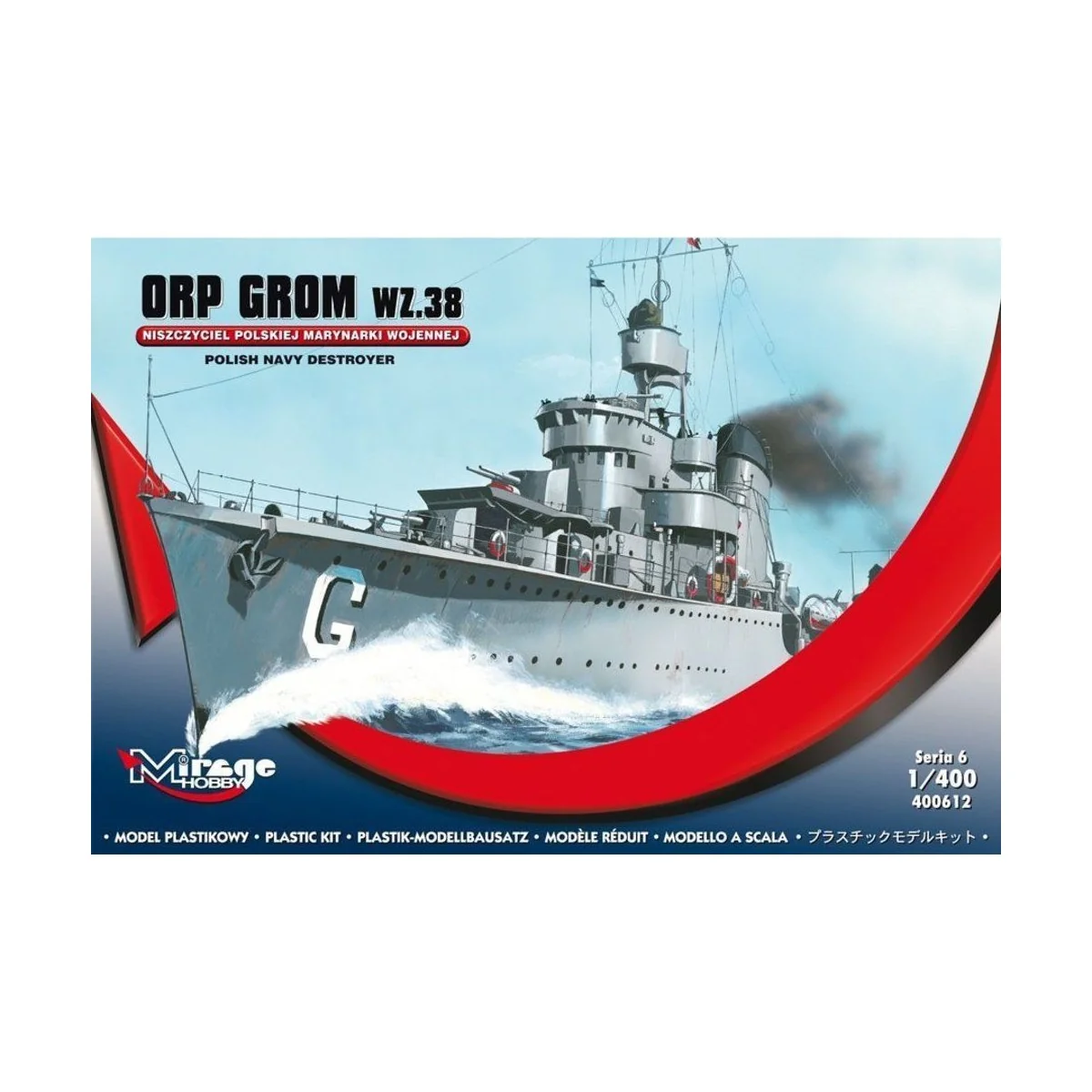 ORP GROM WZ.38, Polish Navy Destroyer - Mirage Hobby 400612