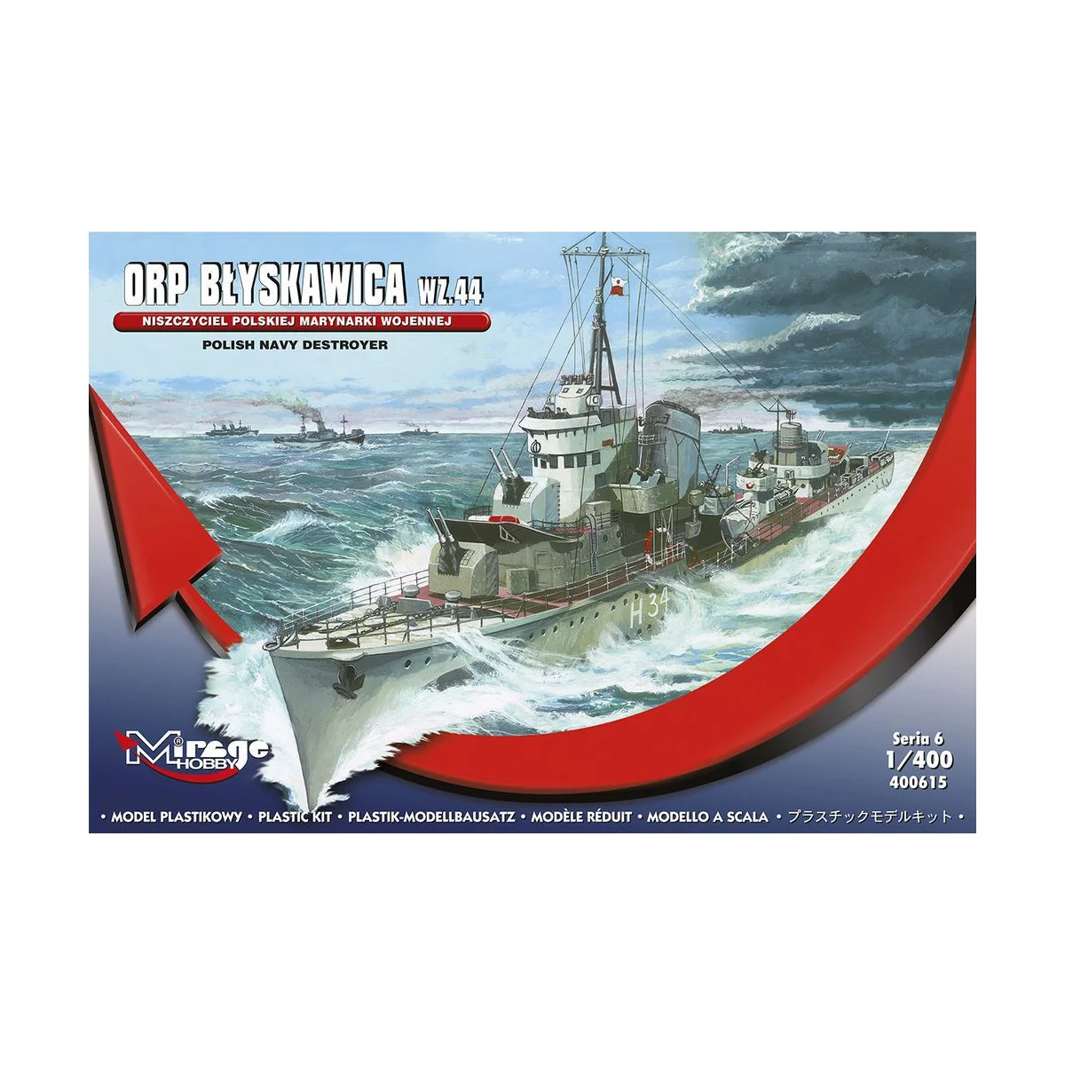 Polish Navy Destroyer ORP Blyskawica Wz.44 - Mirage Hobby 400615