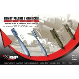 German WWI Bombs 1918-1939 & 1914-1918, 1/48 - Mirage Hobby 448001