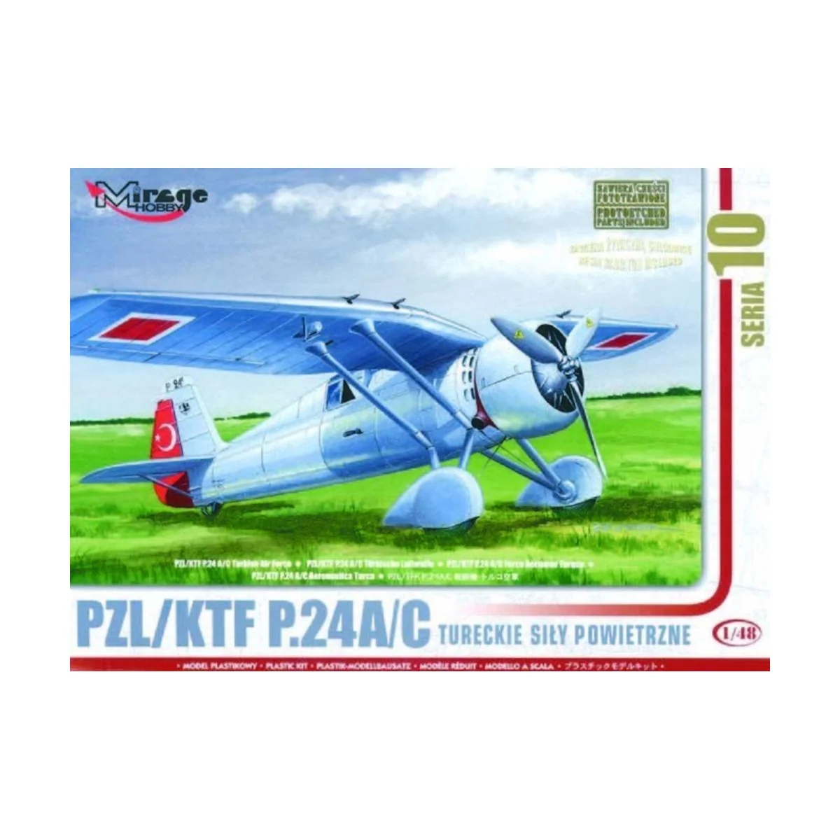 PZL/TFK P.24 C Türkische Luftwaffe mit Resin- und Fotoätzteilen, 1/...