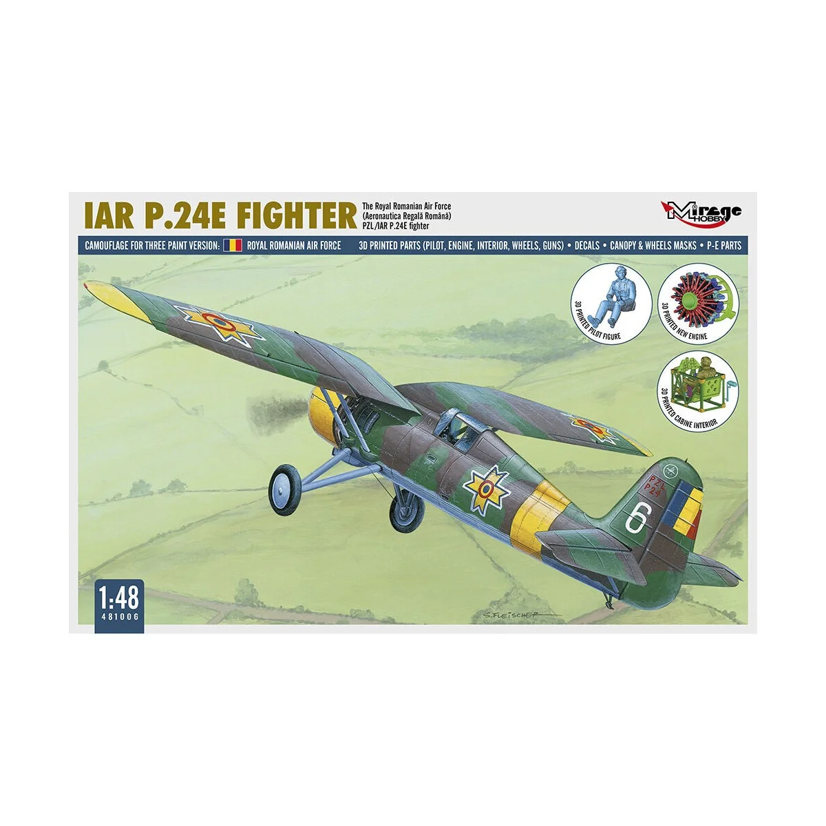 IAR P.24E FIGHTER The Royal Romanian Air Force mit Resin und Fotoät...
