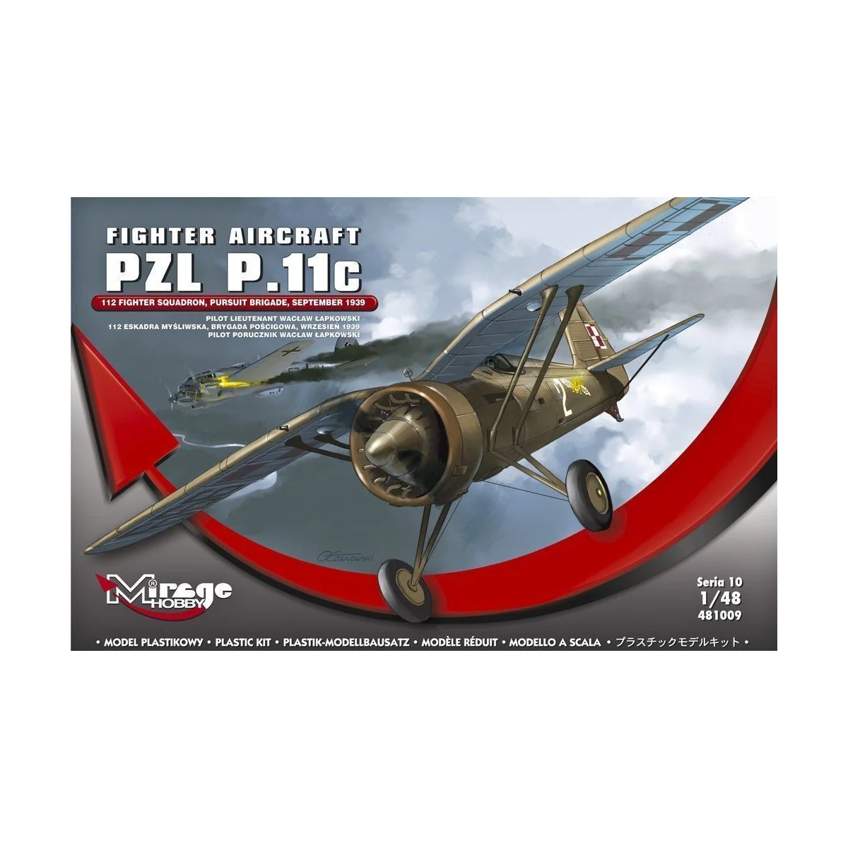 Fighter Aircraft PZL P.11c - Mirage Hobby 481009