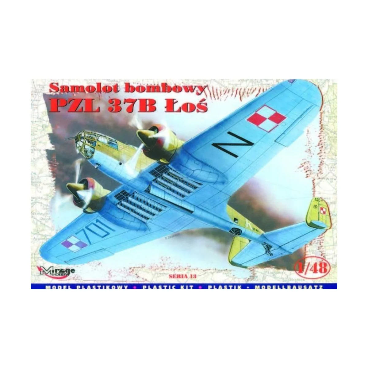 PZL P37B Los Bomber - Mirage Hobby 481302