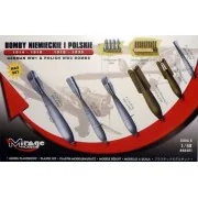 German WWI & Polish WWII Bombs Max Set - Mirage Hobby 848401