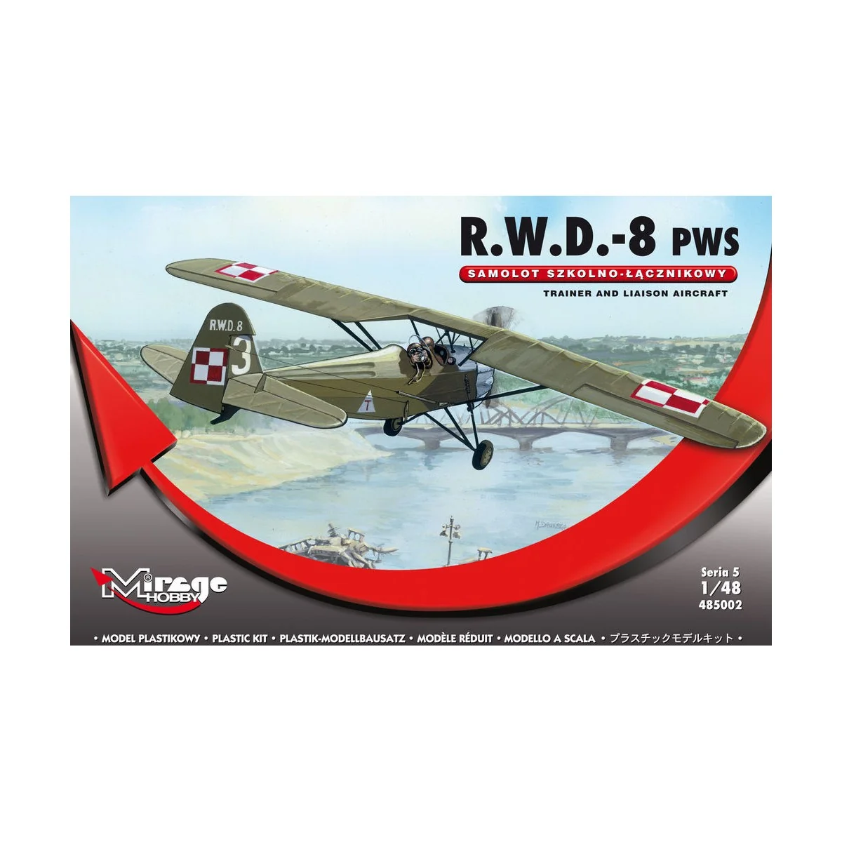 R.W.D.-8 (PWS) Trainer and Liaison Airc., 1/48 - Mirage Hobby 485002 R.W.D.-8 (PWS) Trainer and Liaison Airc., 1/48 - Mirage Hobby 485002