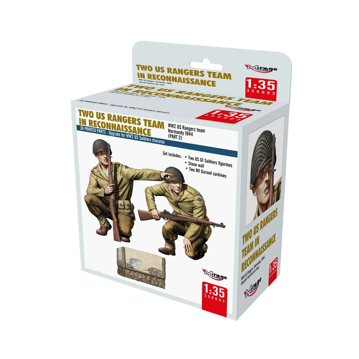 TWO US RANGERS TEAM IN RECONNAISSANCE, 1/35 - Mirage Hobby 350003