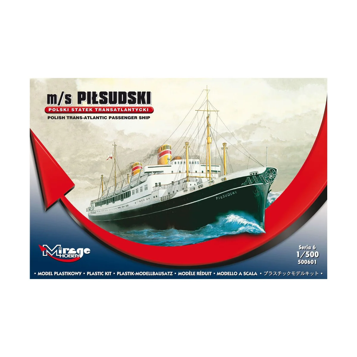 Pol. Trans-Atlantic Pas. Ship Pilsudski, 1/500 - Mirage Hobby 500601